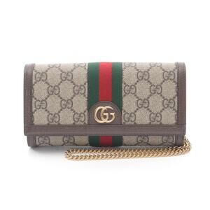 Gucci Ophidia GG Supreme Shoulder Bag Canvas Leather Beige Tan Brown